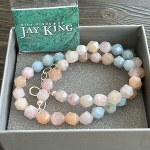 Jay King Mine Finds Aquamarine and Morganite Necklace
